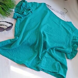 Amazon Vibrant Teal Blouse